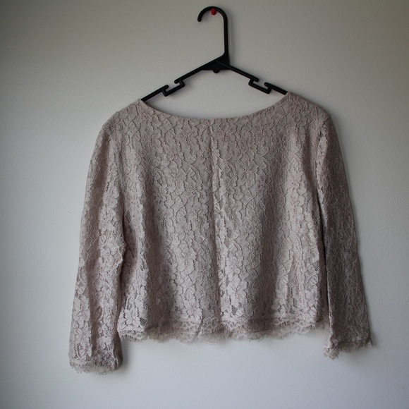 Cropped Lace Babton Shirt; Lined - Picture 2 of 10